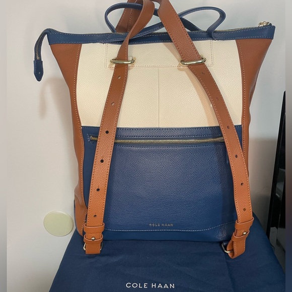 NWT Cole Haan Grand Ambition Convertible Backpack, Bright Blue - Picture 2 of 16